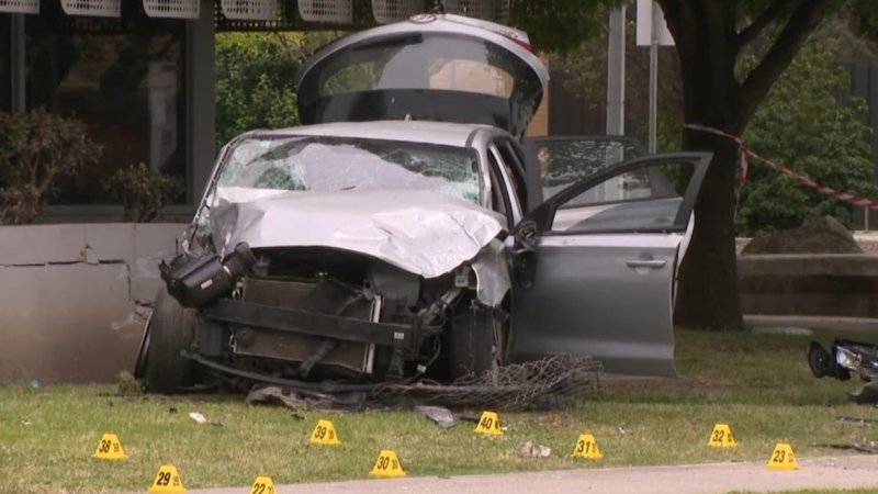 Pedestrian hit and killed after car mounts footpath in Melbourne’s north