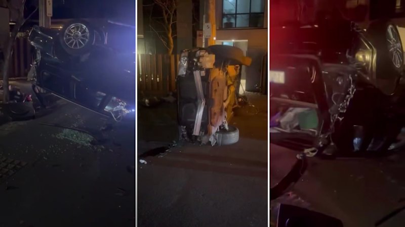 Teen girls arrested after Melbourne car crash