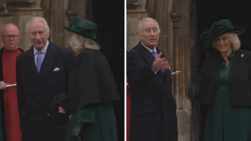 King attends Easter Sunday service amid cancer treatment