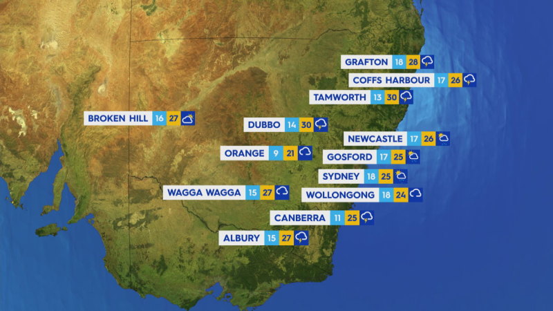 National weather forecast for Wednesday November 13