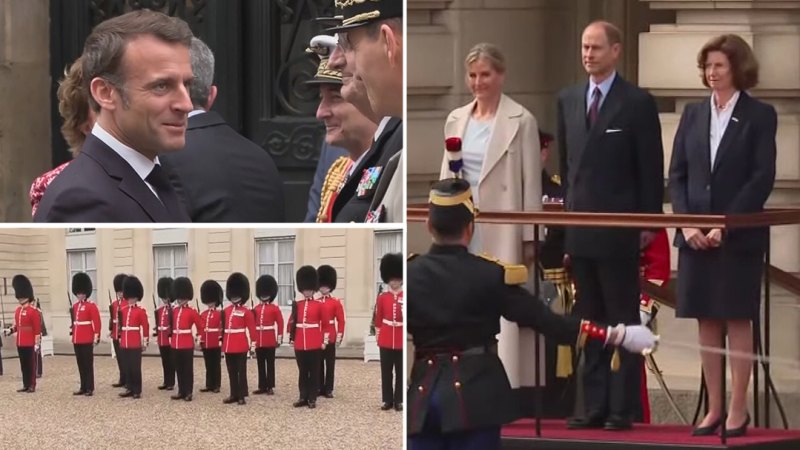 Duke and Duchess of Edinburgh step in for King Charles at historic parade