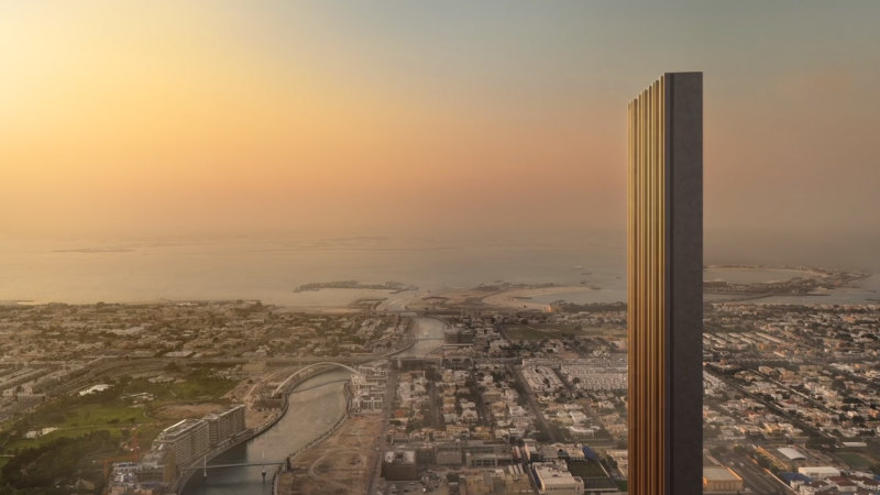 Super-thin skyscraper, just one apartment wide, planned for Dubai