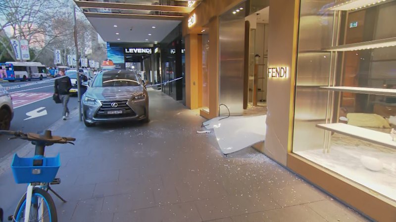Police hunting for offenders after ram raid on a luxury store in Sydney’s CBD