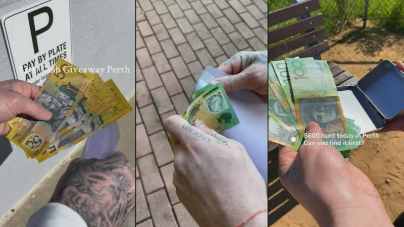 Cash phantom hiding hundreds of dollars around Perth