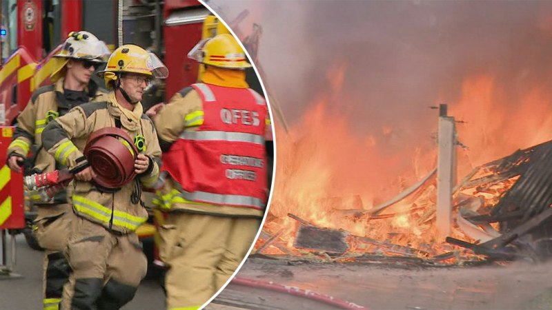 Monster fire tears through three homes