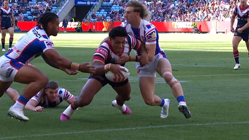 Wong barges over Knights fullback