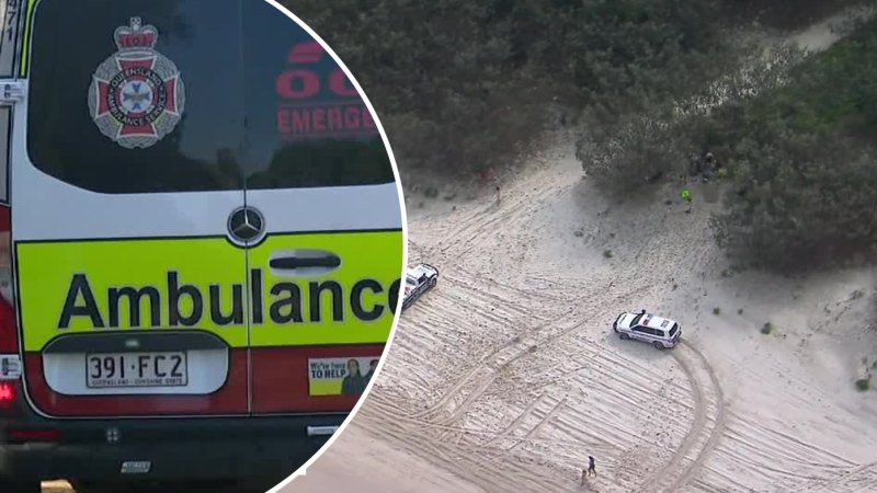 Man fighting for life after freak beach accident