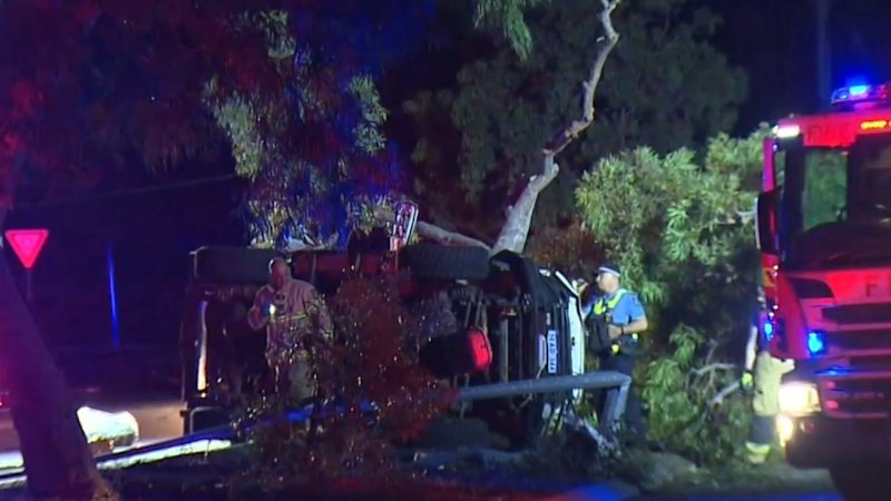 Hundreds of homes without power after car crashes into power pole