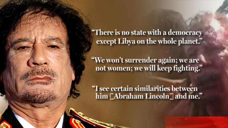 Muammar Gaddafi: bizarre quotes from the 'mad dog of the 
