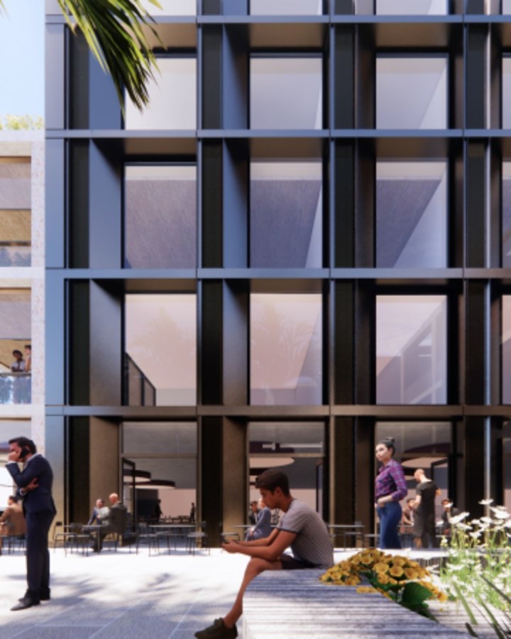 An artist’s impression of a PGIM-backed, modular-built, co-living facility.