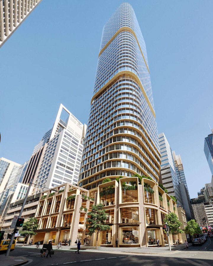 Halo, the 55-storey tower proposed for the corner of Sydney’s Hunter and Pitt streets.