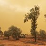 Dust storm blankets outback Queensland town in orange