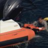 A man has been rescued from rough seas near Carnac Island, south of Perth.