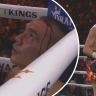 Tim Tszyu suffered a nasty cut to his forehead after walking into Sebastian Fundora's left elbow.
