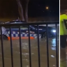 Police car gets stuck in Sydney flood water