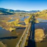 Murray Valley Highway over Lake Hume, Victoria.