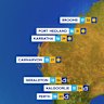 National weather forecast for Monday August 18