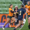 Desiree Miller scores her first Test try after Arabella McKenzie and Georgina Friedrichs showcased their passing skills to put the winger in space.