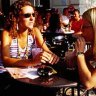 Young women at outdoor cafe. Ljubljana, Slovenia