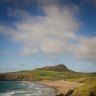 The view across Whitesands Bay near St David's on the Pembrokeshire coast in Wales.