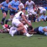 Waratahs hooker Julian Heaven continues his breakout season with a try against the Chiefs.