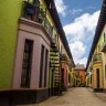 Historic Colorful Buildings in 
 Bogota, Colombia.
