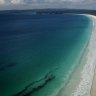 Drone footage over Hyams Beach for Wreck Bay