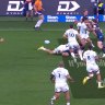 A mistake by the Melbourne Rebels gifted Blues winger Mark Telea an easy chance to score.