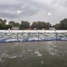 Hail hits parts of Melbourne, putting an end to some local sporting fixtures