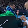 Medics arrive for Djokovic after third set
