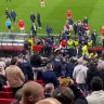 West Ham, AZ Alkmaar players clash after game