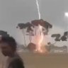 Lightning strike at Bisinella Oval in Lara on Saturday