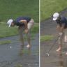 Barefoot Smith saves par from creek