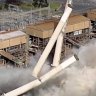 Hazelwood Power Station is demolished by detonation