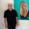 Tina Bursill sees her portrait for the first time