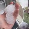 Golf ball-sized hail rains down on Gympie