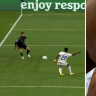 Vinicius Junior fires Real Madrid in front in the Champions League final.