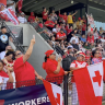 Tongan fans sing Himi #114 at training session