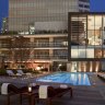 The pool and terrace at the Fairmont Pacific Rim.