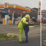 Dashcam has captured a surprising reaction after a postman smashed into a car.