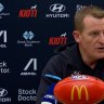 Coach Michael Voss did not hold back in his post-match press conference after the Blues loss to Geelong.