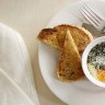 Baked spinach eggs