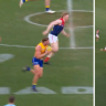 Harley Reid has again proven why he is just so special, kicking an insane goal from a centre clearance for the Eagles.