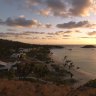 Sunset over the resort at Lizard Island.