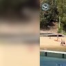 Three teenagers were arrested at Little Manly Beach on Monday afternoon for break and enter offences. Vision: Manly Observer TV