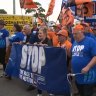 Hundreds of Western Australian transport workers have protested outside Aldi stores across the country, demanding safety conditions be improved.