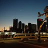 The 'Travelling Man' sculpture in Deep Ellum.