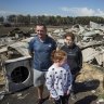 'One shed left standing': family's dream home reduced to rubble