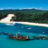 SHD TRAVEL September 15 CRUISE REPORT. pg 4 - Katrina Lobley. 101177 Aerial of Tangalooma Wrecks Moreton Island Region: Brisbane Photographer: Paul Ewart May 2004 Photo supplied by Tourism Queensland. Mandatory credit: Tourism and Events Queensland