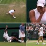 Players have slipped or been injured on the grasscourts at Wimbledon
